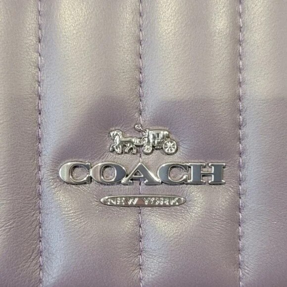 NWT Coach Jes Amethyst Crossbody Bag Dual Zip with Coach Charm - Picture 3 of 13